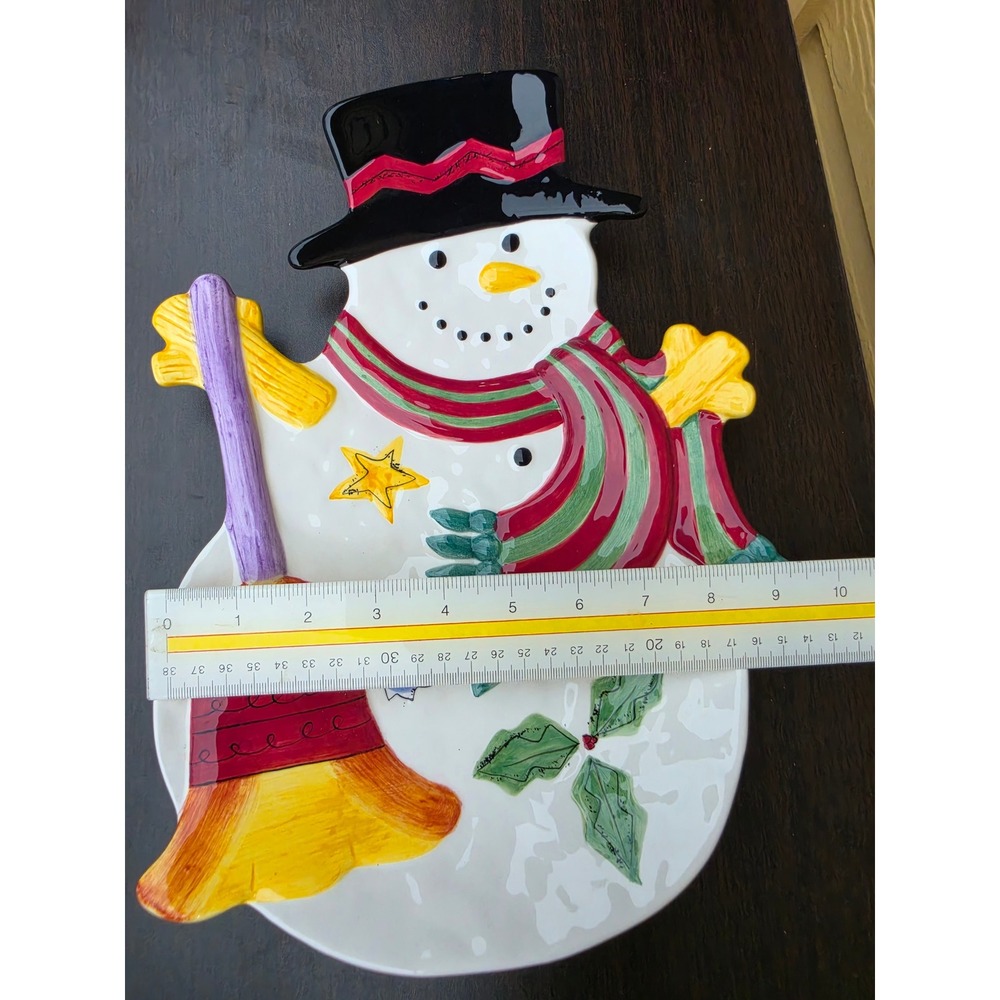 Sango The Sweet Shoppe Christmas Snowman Cookie Tray Sue Zipkin 12.5in Platter - Picture 5 of 8